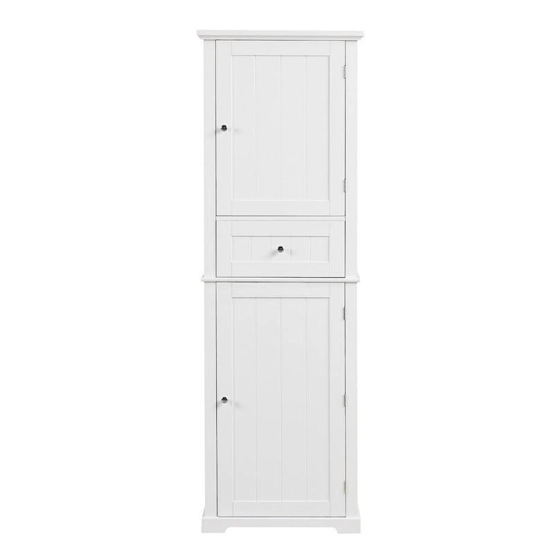 Mobiletto da bagno autoportante bianco/nero/grigio con cassetto e ripiano regolabile