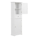 Mobiletto da bagno autoportante bianco/nero/grigio con cassetto e ripiano regolabile
