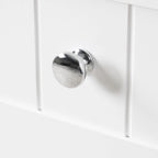 Mobiletto da bagno autoportante bianco/nero/grigio con cassetto e ripiano regolabile