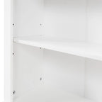 Mobiletto da bagno autoportante bianco/nero/grigio con cassetto e ripiano regolabile