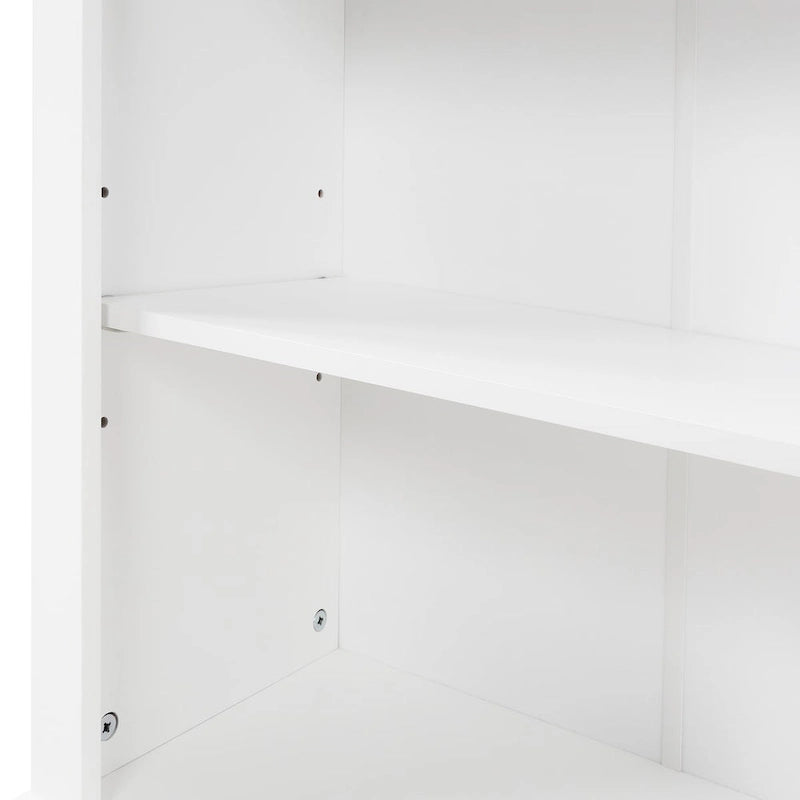 Mobiletto da bagno autoportante bianco/nero/grigio con cassetto e ripiano regolabile