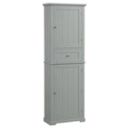 Mobiletto da bagno autoportante bianco/nero/grigio con cassetto e ripiano regolabile