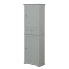 Mobiletto da bagno autoportante bianco/nero/grigio con cassetto e ripiano regolabile