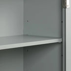 Mobiletto da bagno autoportante bianco/nero/grigio con cassetto e ripiano regolabile