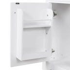 Mobile bagno bianco a lavabo singolo con lavello in ceramica, 1 anta e 2 cassetti