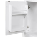 Mobile bagno bianco a lavabo singolo con lavello in ceramica, 1 anta e 2 cassetti