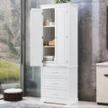 Mobiletto contenitore freestanding bianco / nero / grigio, 2 ante 3 cassetti, montaggio in 1 persona