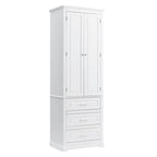 Mobiletto contenitore freestanding bianco / nero / grigio, 2 ante 3 cassetti, montaggio in 1 persona