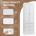 Mobiletto contenitore freestanding bianco / nero / grigio, 2 ante 3 cassetti, montaggio in 1 persona