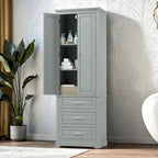 Mobiletto contenitore freestanding bianco / nero / grigio, 2 ante 3 cassetti, montaggio in 1 persona