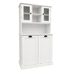 Mobile bagno alto a 2 scomparti inclinabili per la biancheria, stile moderno bianco