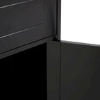 Grigio Chiaro / Nero, Pannello Piatto, Armadietto Portabiancheria da Bagno per 1 Persona
