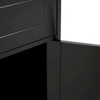 Grigio Chiaro / Nero, Pannello Piatto, Armadietto Portabiancheria da Bagno per 1 Persona