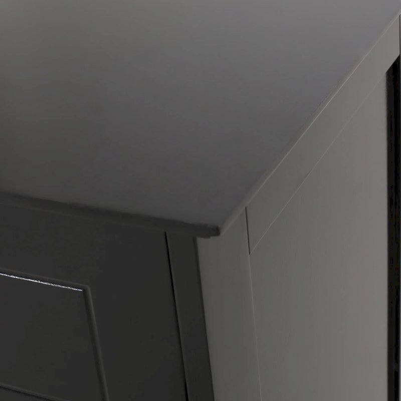 Grigio Chiaro / Nero, Pannello Piatto, Armadietto Portabiancheria da Bagno per 1 Persona