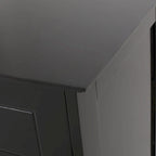 Grigio Chiaro / Nero, Pannello Piatto, Armadietto Portabiancheria da Bagno per 1 Persona