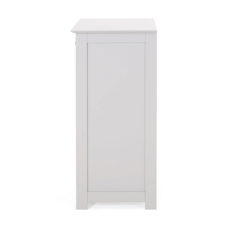 Grigio Chiaro / Nero, Pannello Piatto, Armadietto Portabiancheria da Bagno per 1 Persona